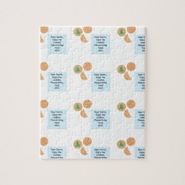 Lieber Weihnachtsmann - Bitte Spielzeug mitbringen Puzzle (Vertikal)
