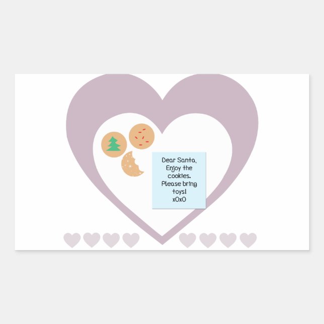 Lieber Weihnachtsmann - Bitte Spielzeug mitbringen Rechteckiger Aufkleber (Vorderseite)