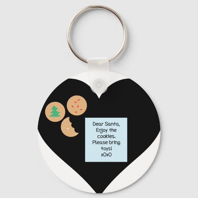 Lieber Weihnachtsmann - Bitte Spielzeug mitbringen Schlüsselanhänger (Vorderseite)