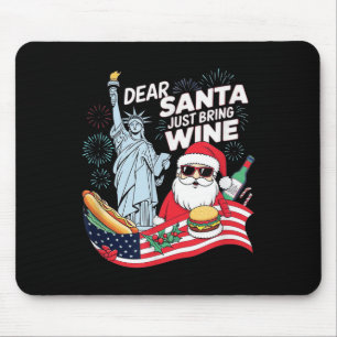 Lieber Weihnachtsmann bring einfach Wein zu Weihna Mousepad