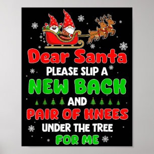 Lieber Weihnachtsmann Bring mir einen neuen Rücken Poster