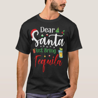 Lieber Weihnachtsmann Bring Tequila Funny Drinking T-Shirt
