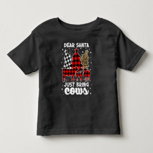 Lieber Weihnachtsmann bringen Kühe Weihnachtsbüffe Kleinkind T-shirt