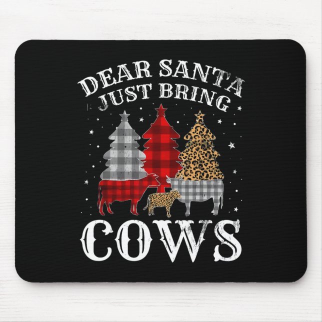 Lieber Weihnachtsmann bringen Kühe Weihnachtsbüffe Mousepad (Vorne)