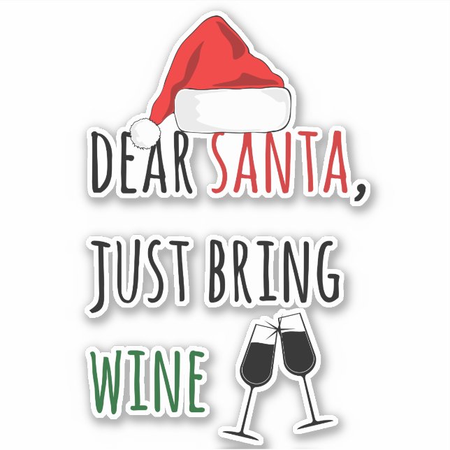 Lieber Weihnachtsmann Bringen Sie die Sonne zum We Aufkleber (Vorderseite)