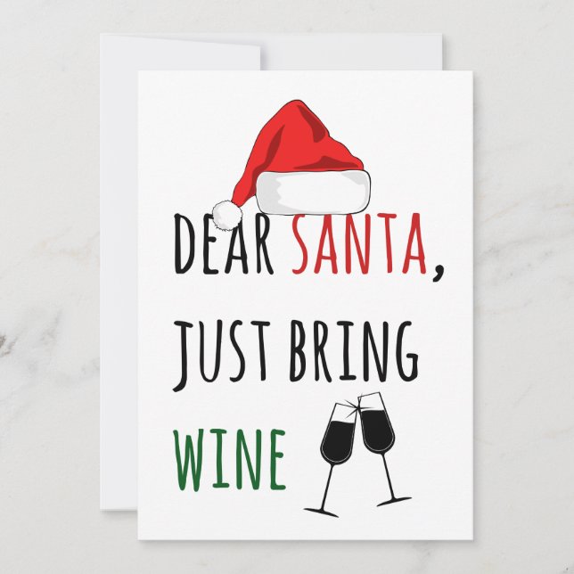 Lieber Weihnachtsmann Bringen Sie die Sonne zum We Karte (Vorderseite)