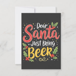 Lieber Weihnachtsmann, bringen Sie einfach den Wei Dankeskarte