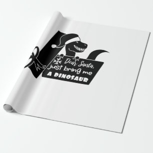 Lieber Weihnachtsmann, bringen Sie mir einen Dinos Geschenkpapier