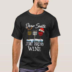Lieber Weihnachtsmann bringt Wein für Weihnachtsk T-Shirt