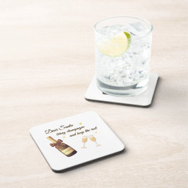 Lieber Weihnachtsmann Champagner-Design Getränkeuntersetzer