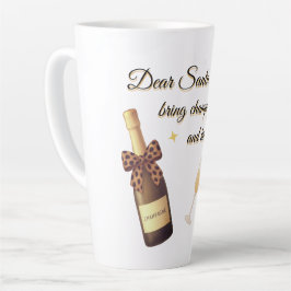 Lieber Weihnachtsmann Champagner-Design Milchtasse