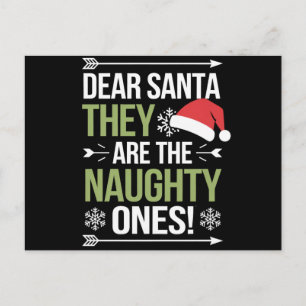 Lieber Weihnachtsmann, das sind die scheußlichen W Postkarte
