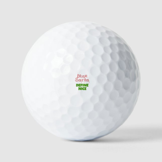 Lieber Weihnachtsmann definieren nice Golfball (Vorderseite)