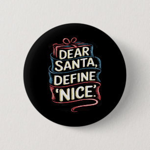 Lieber Weihnachtsmann definieren Schönes Weihnacht Button