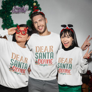 Lieber Weihnachtsmann definieren üble Weihnachtspu Sweatshirt