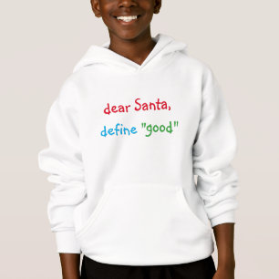 Lieber Weihnachtsmann Definition Gute lustige Kind Hoodie