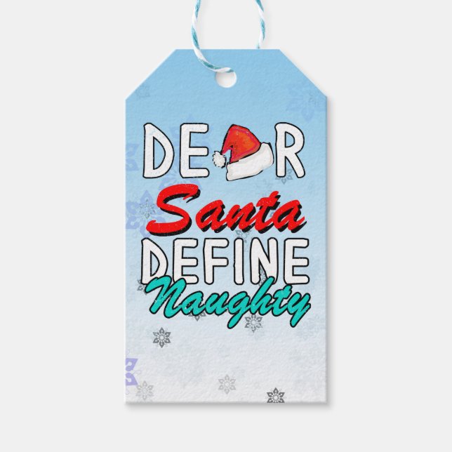 Lieber Weihnachtsmann, Definition schmackhaft - Ni Geschenkanhänger (Vorderseite)