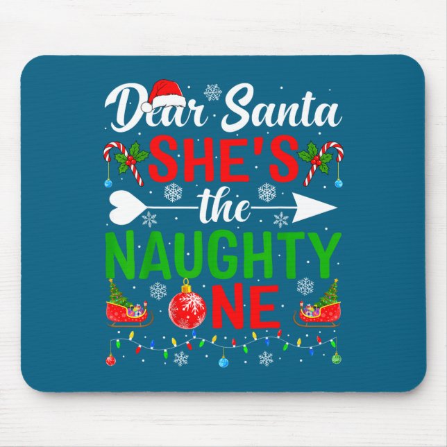 Lieber Weihnachtsmann, der unartige eine Paare Wei Mousepad (Vorne)