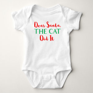 Lieber Weihnachtsmann, die Katze hat es getan! Bab Baby Strampler
