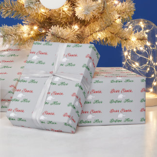Lieber Weihnachtsmann | Drei Farben Geschenkpapier