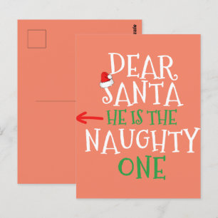 Lieber Weihnachtsmann, er ist das unheimlich passe Postkarte