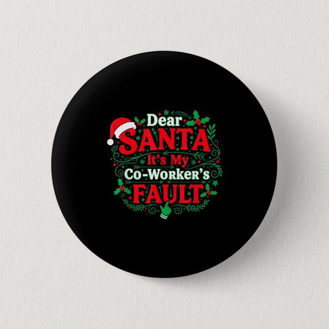 Lieber Weihnachtsmann, es ist die Schuld meines Ko Button (Vorderseite)