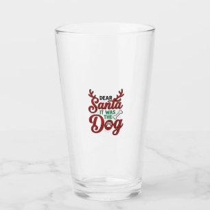 Lieber Weihnachtsmann, es war das Hund Weihnachts- Glas