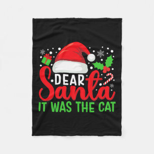 Lieber Weihnachtsmann, es war die Katze Matching F Fleecedecke