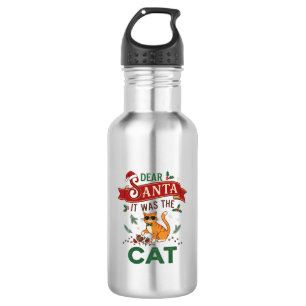 Lieber Weihnachtsmann Es War Katze Orange Weihnach Edelstahlflasche