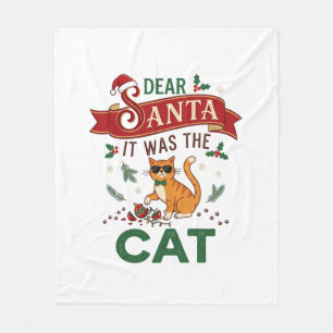 Lieber Weihnachtsmann Es War Katze Orange Weihnach Fleecedecke