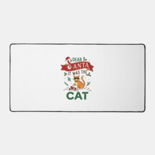 Lieber Weihnachtsmann Es War Katze Orange Weihnach Schreibtischunterlage