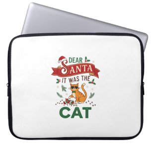 Lieber Weihnachtsmann Es War Orange Katze Weihnach Laptopschutzhülle