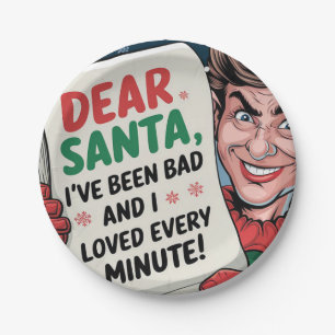 Lieber Weihnachtsmann, ich bin böse Weihnachtself Pappteller