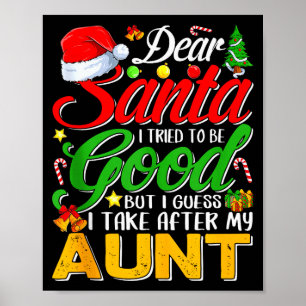 Lieber Weihnachtsmann, ich habe versucht, brav zu Poster