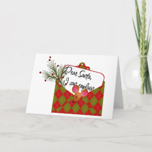 Lieber Weihnachtsmann... ich kann das erklären Feiertagskarte