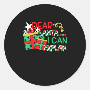 Lieber Weihnachtsmann, ich kann das T-Shirt mit We Runder Aufkleber
