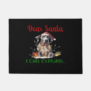 Lieber Weihnachtsmann, ich kann den Great Dane Ess Fußmatte