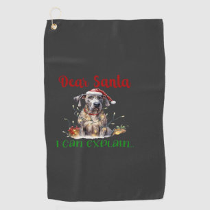 Lieber Weihnachtsmann, ich kann den Great Dane Ess Golfhandtuch