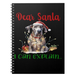 Lieber Weihnachtsmann, ich kann den Great Dane Ess Notizblock