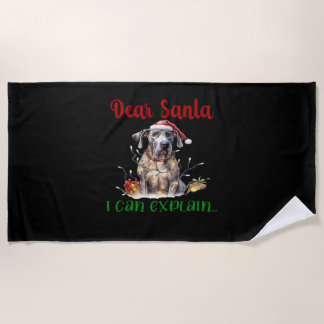 Lieber Weihnachtsmann, ich kann den Great Dane Ess Strandtuch