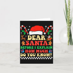 Lieber Weihnachtsmann ich kann erklären Lustiges W Karte