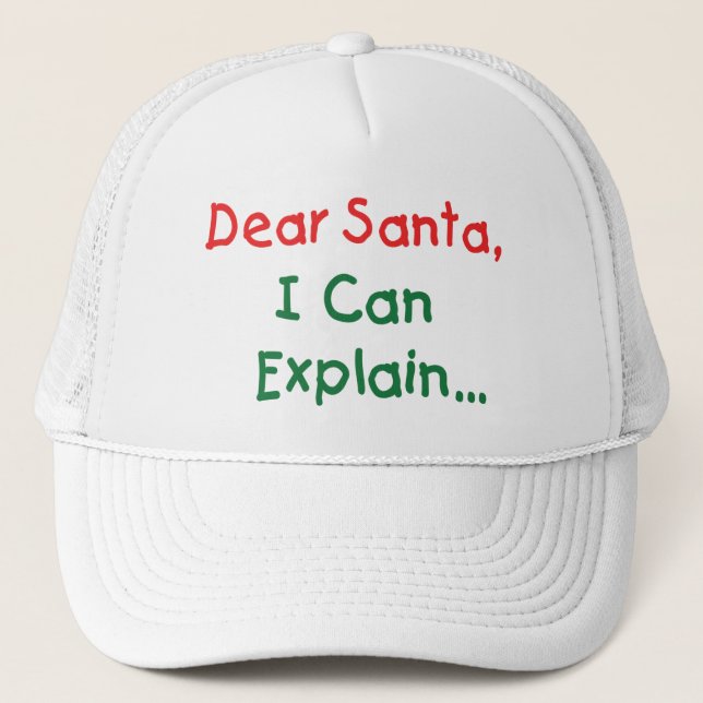 Lieber Weihnachtsmann, ich kann erklären - Witzige Truckerkappe (Vorderseite)