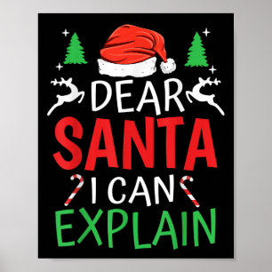 Lieber Weihnachtsmann, ich kann es erklären Lustig Poster