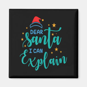 Lieber Weihnachtsmann, ich kann es erklären Zitat Magnet