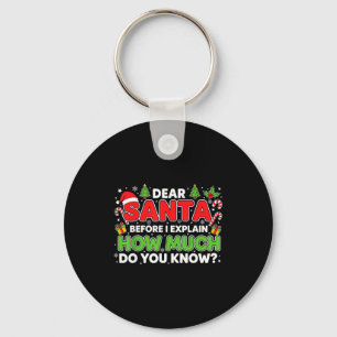Lieber Weihnachtsmann, ich kann lustige Weihnachte Schlüsselanhänger