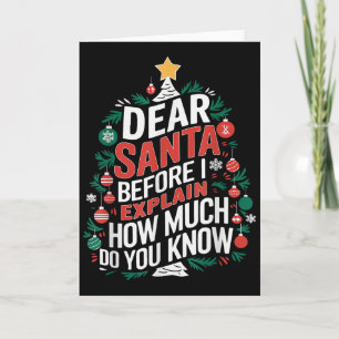 Lieber Weihnachtsmann ich kann lustige Weihnachten Karte