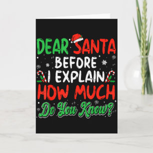 Lieber Weihnachtsmann ich kann lustige Weihnachts- Karte