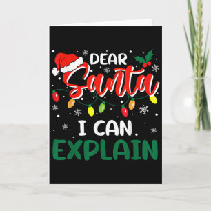 Lieber Weihnachtsmann, ich kann Weihnachten erklär Karte