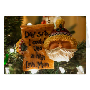 Lieber Weihnachtsmann, ich könnte eine Umarmkarte 