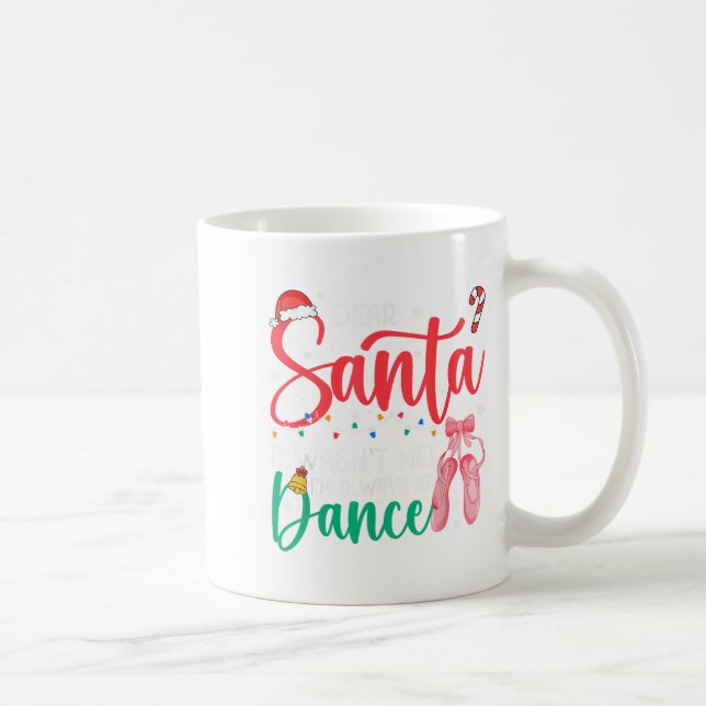 Lieber Weihnachtsmann Ich tanze immer Ballett Weih Kaffeetasse (Rechts)